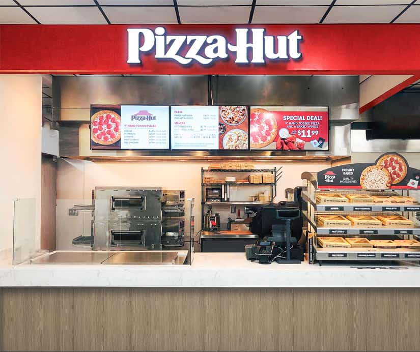 A Pizza Hut Retail Counter